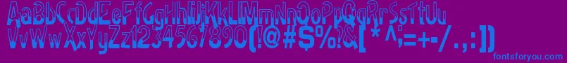 BadhRegularTtstd Font – Blue Fonts on Purple Background