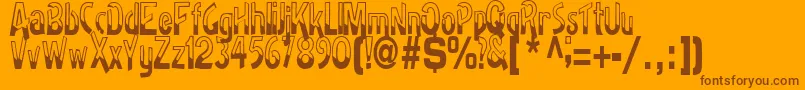 BadhRegularTtstd Font – Brown Fonts on Orange Background