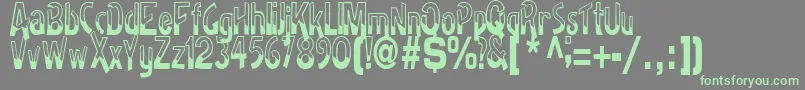 Шрифт BadhRegularTtstd – зелёные шрифты на сером фоне