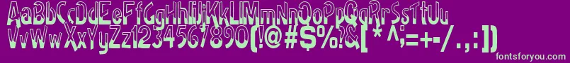 BadhRegularTtstd Font – Green Fonts on Purple Background