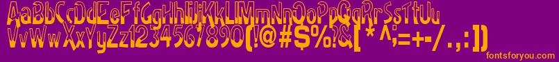 BadhRegularTtstd Font – Orange Fonts on Purple Background