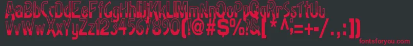 BadhRegularTtstd Font – Red Fonts on Black Background