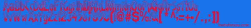 fuente BadhRegularTtstd – Fuentes Rojas Sobre Fondo Azul