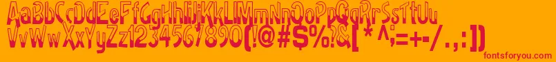 BadhRegularTtstd Font – Red Fonts on Orange Background