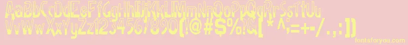 BadhRegularTtstd Font – Yellow Fonts on Pink Background