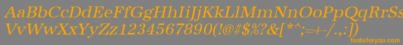 UrwantiquatOblique Font – Orange Fonts on Gray Background