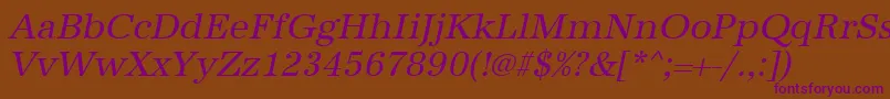 Шрифт UrwantiquatOblique – фиолетовые шрифты на коричневом фоне