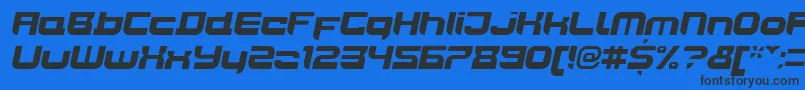 Шрифт JoyriderBlackitalic – чёрные шрифты на синем фоне