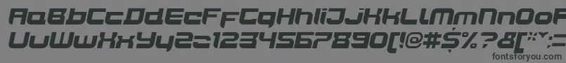フォントJoyriderBlackitalic – 黒い文字の灰色の背景