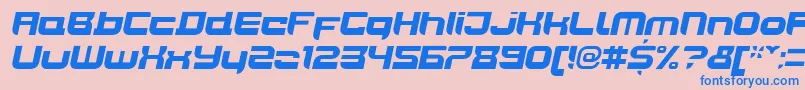 Шрифт JoyriderBlackitalic – синие шрифты на розовом фоне