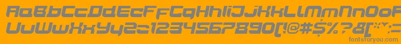 フォントJoyriderBlackitalic – オレンジの背景に灰色の文字