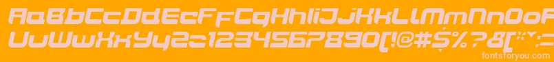 JoyriderBlackitalic Font – Pink Fonts on Orange Background