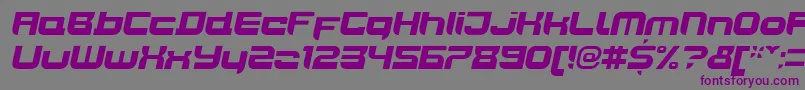 Шрифт JoyriderBlackitalic – фиолетовые шрифты на сером фоне