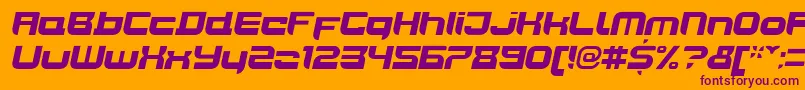 Шрифт JoyriderBlackitalic – фиолетовые шрифты на оранжевом фоне