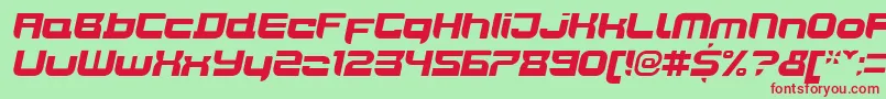 Шрифт JoyriderBlackitalic – красные шрифты на зелёном фоне