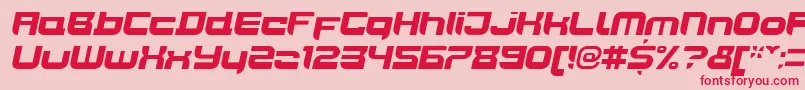 Czcionka JoyriderBlackitalic – czerwone czcionki na różowym tle