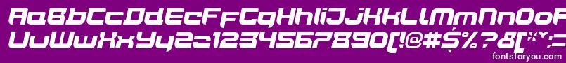JoyriderBlackitalic-fontti – valkoiset fontit violetilla taustalla