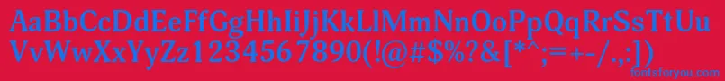 AdoniscBold Font – Blue Fonts on Red Background