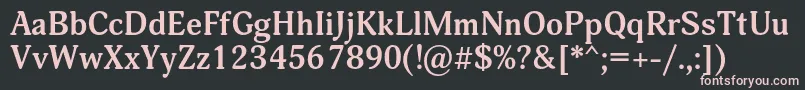 AdoniscBold Font – Pink Fonts on Black Background