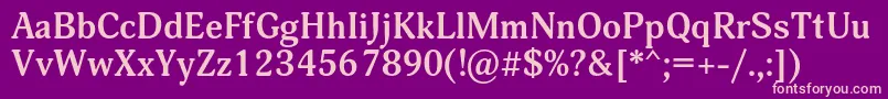 AdoniscBold Font – Pink Fonts on Purple Background