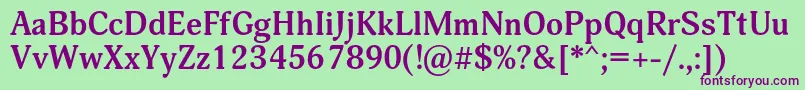 AdoniscBold Font – Purple Fonts on Green Background