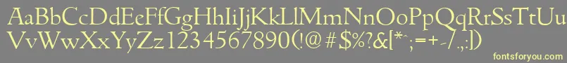GouditaserialLightRegular-Schriftart – Gelbe Schriften auf grauem Hintergrund