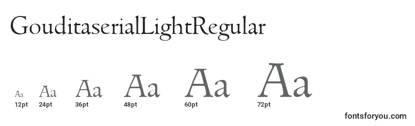 Размеры шрифта GouditaserialLightRegular