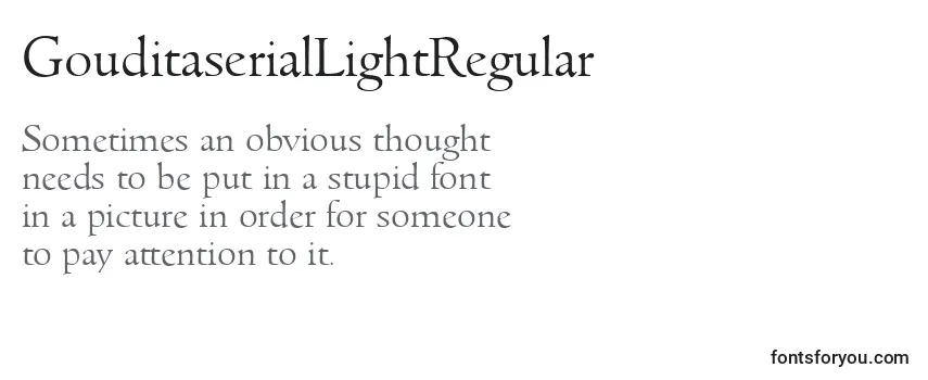 GouditaserialLightRegular Font