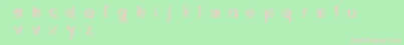 Cremeduchocolat-Schriftart – Rosa Schriften auf grünem Hintergrund