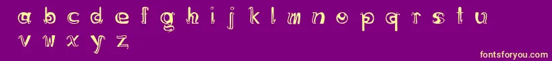 Cremeduchocolat Font – Yellow Fonts on Purple Background