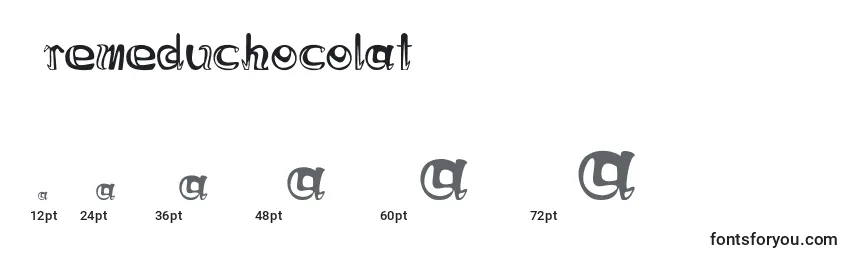 Cremeduchocolat Font Sizes