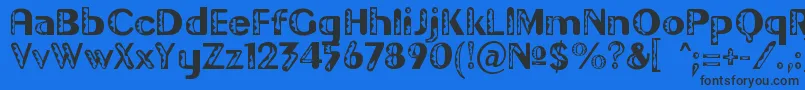 GilgongoDoro Font – Black Fonts on Blue Background