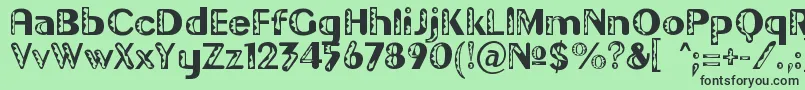 Шрифт GilgongoDoro – чёрные шрифты на зелёном фоне