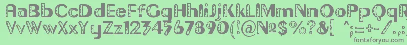 GilgongoDoroフォントについての詳細 フォントGilgongoDoro – 緑の背景に灰色の文字