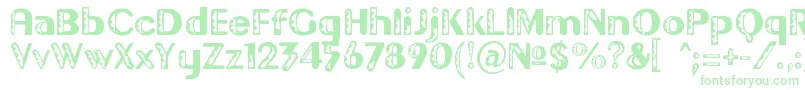 フォントGilgongoDoro – 白い背景に緑のフォント