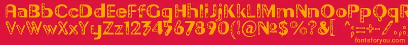 Шрифт GilgongoDoro – оранжевые шрифты на красном фоне