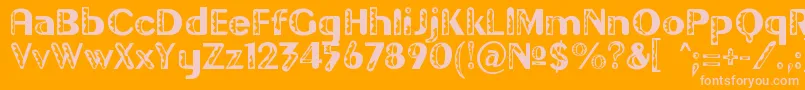 GilgongoDoro Font – Pink Fonts on Orange Background