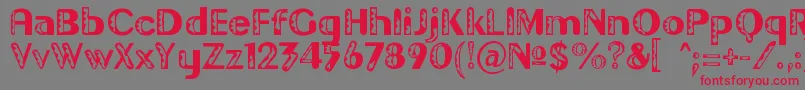 GilgongoDoro Font – Red Fonts on Gray Background