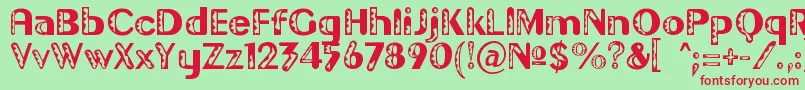 GilgongoDoro Font – Red Fonts on Green Background