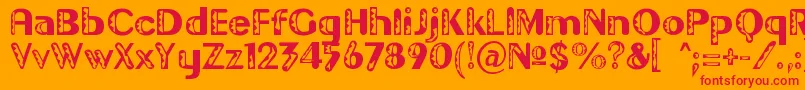 Шрифт GilgongoDoro – красные шрифты на оранжевом фоне