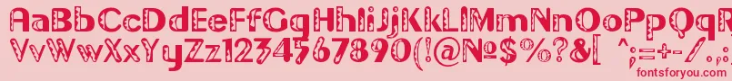 GilgongoDoro Font – Red Fonts on Pink Background