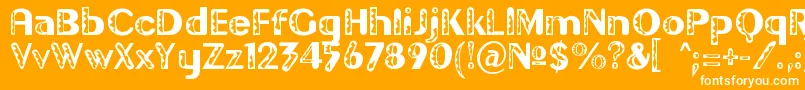 GilgongoDoro Font – White Fonts on Orange Background