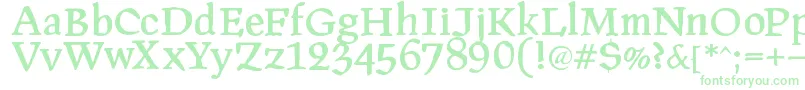 Pragroman-Schriftart – Grüne Schriften