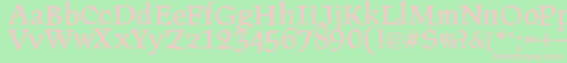 Pragroman Font – Pink Fonts on Green Background