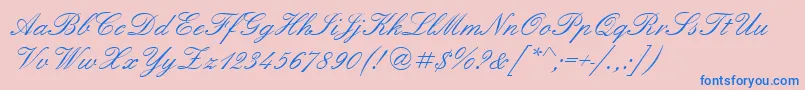 Englshn Font – Blue Fonts on Pink Background