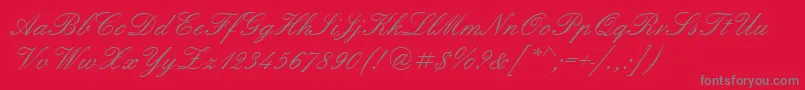 Englshn Font – Gray Fonts on Red Background