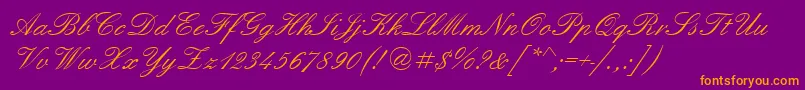 Englshn Font – Orange Fonts on Purple Background