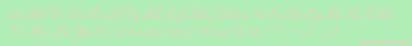 Englshn Font – Pink Fonts on Green Background