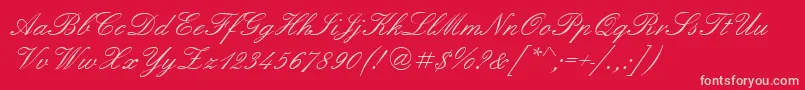 Englshn Font – Pink Fonts on Red Background