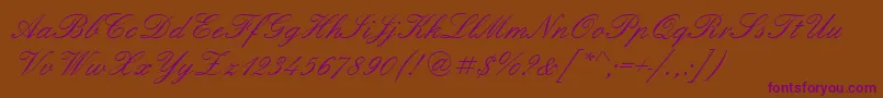 Englshn Font – Purple Fonts on Brown Background